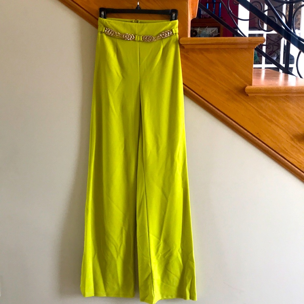Lime Green Flare Pants